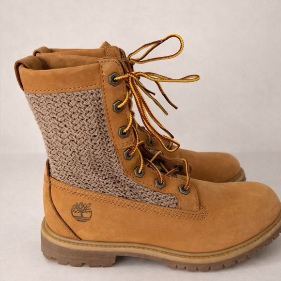 Timberland Authentics Open Weave 6" Wheat Boots Size 7 - Picture 2 of 9